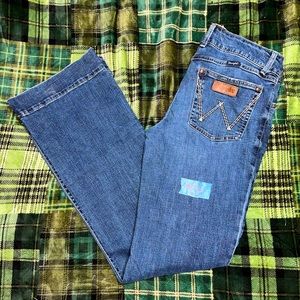 Wrangler womens Retro Mae Mid Rise Wide Leg Trouser Jeans 9x36